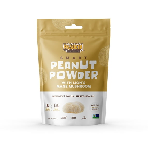 Pasokin Smart Peanut Powder with Organic Lion's Mane Mushroom
