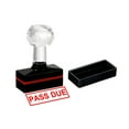 thumbnail image 1 of Uxcell Black Plastic Stamp Self Inking Red Ink Office Stamps Pre Inked Message Stamp 1.8'' x 0.8'' Pass Due, 1 of 6