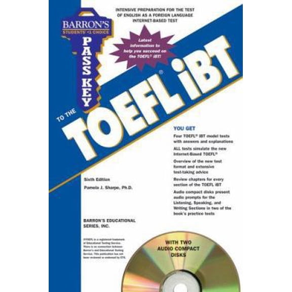 Pre-Owned Barron's Pass Key to the Toefl Ibt: Test of English as a Foreign Language Internet-Based Test (Paperback) 0764179195 9780764179198