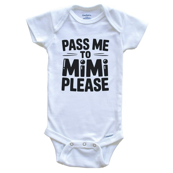 Pass Me To Mimi Please Funny Grandchild Baby Bodysuit, 0-3 months white