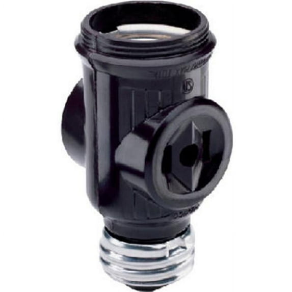 Pass & Seymour 1403CC10 Keyless Lampholder Current Tap, Brown