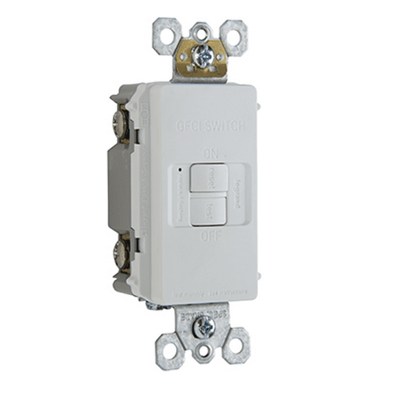 Pass & Seymour 2087W Spec-Grade Dead Front 20A Self-Test GFCI Receptacle, White