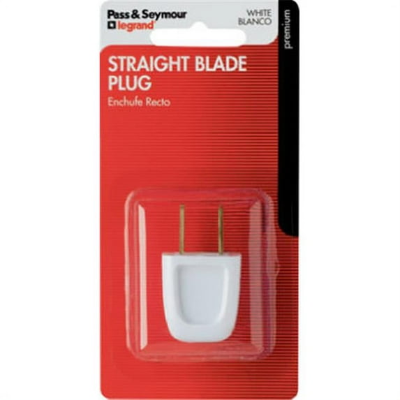 Pass & Seymour 2601WBPCC10 Plug, 6A, 125V, White