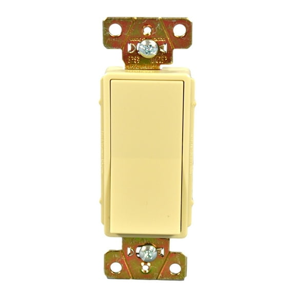 Pass & Seymour 2621-I Single Pole Switch 20A 120/277VAC Spec Grade Decorator, Ivory