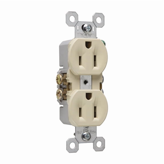 10 Pass and Seymour Ivory Trademaster Duplex Receptacle Outlets 15A 3232-ITU
