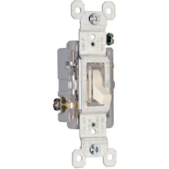 Pass & Seymour 660LASLGCC10 Single Pole Toggle Switch, Light Almond