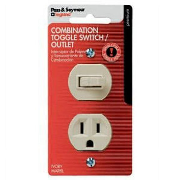 Pass & Seymour 691ICCC5 Combination Device Switch & Receptacle- 15A- 120V- Ivory
