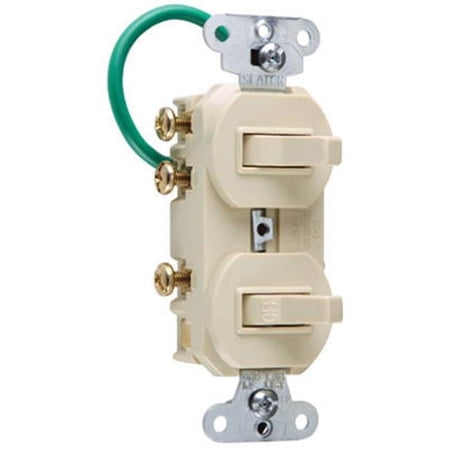Pass & Seymour 696IGCC6 Single Pole & 3 Way Switch, 15A, Ivory