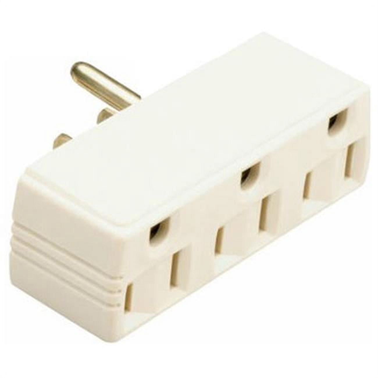 Triple Adapter Pass & Seymour 697ICC20 Triple Outlet Adapter, 15A, Ivory - Walmart.com