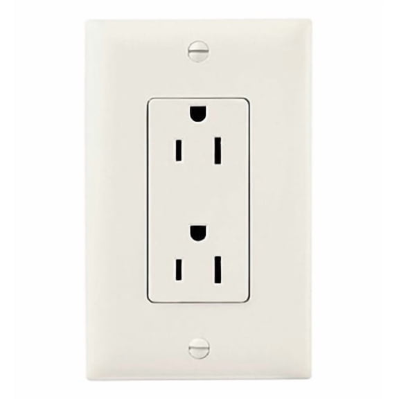 Pass & Seymour 885LACC14 Premium Decorator Outlet, 15A, 125V, Light Almond