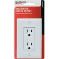thumbnail image 1 of Pass & Seymour 885WCCC5WP 15A 125V 2 Pole Decorator Duplex Receptacle Nylon Wall Plate, White, 1 of 2
