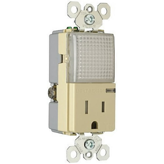 Pass & Seymour   Electrical Receptacle  15 amps 5-15R  125 volts Ivory