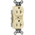 thumbnail image 1 of Pass & Seymour Ivory Commercial Receptacle Outlet Duplex 20A 125V CR20-I, 1 of 2