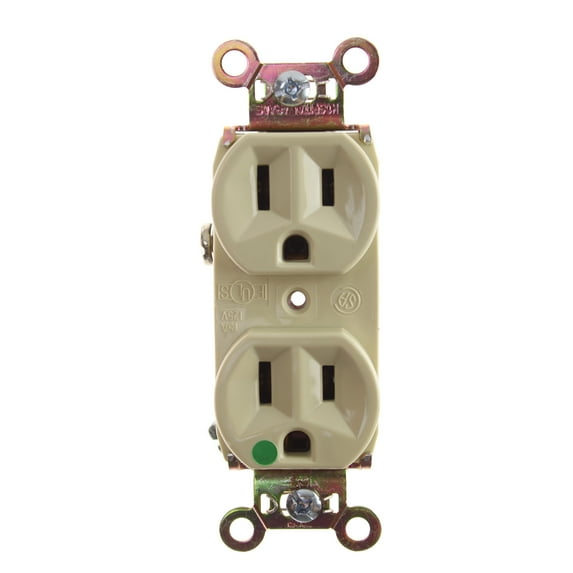 Pass & Seymour Legrand 8200-HI Heavy Duty Hospital Grade Receptacle, 15A, 125V, Ivory