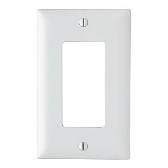 Pass & Seymour Legrand TP26-W 1-Gang Decorator GFCI Rocker Switch Wallplate, Midway Size, Unbreakable Nylon, White