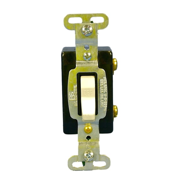 Pass & Seymour Light Almond COMMERCIAL Toggle Light Switch Single Pole CSB115-LA