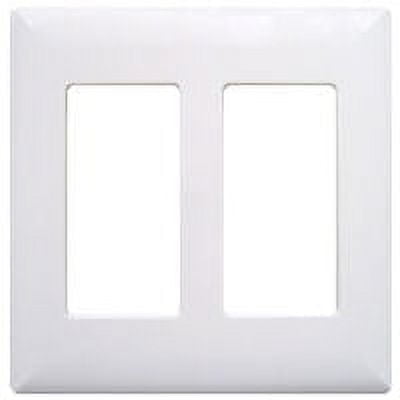 Pass & Seymour Mobile Home/RV White Double Snap On Plate