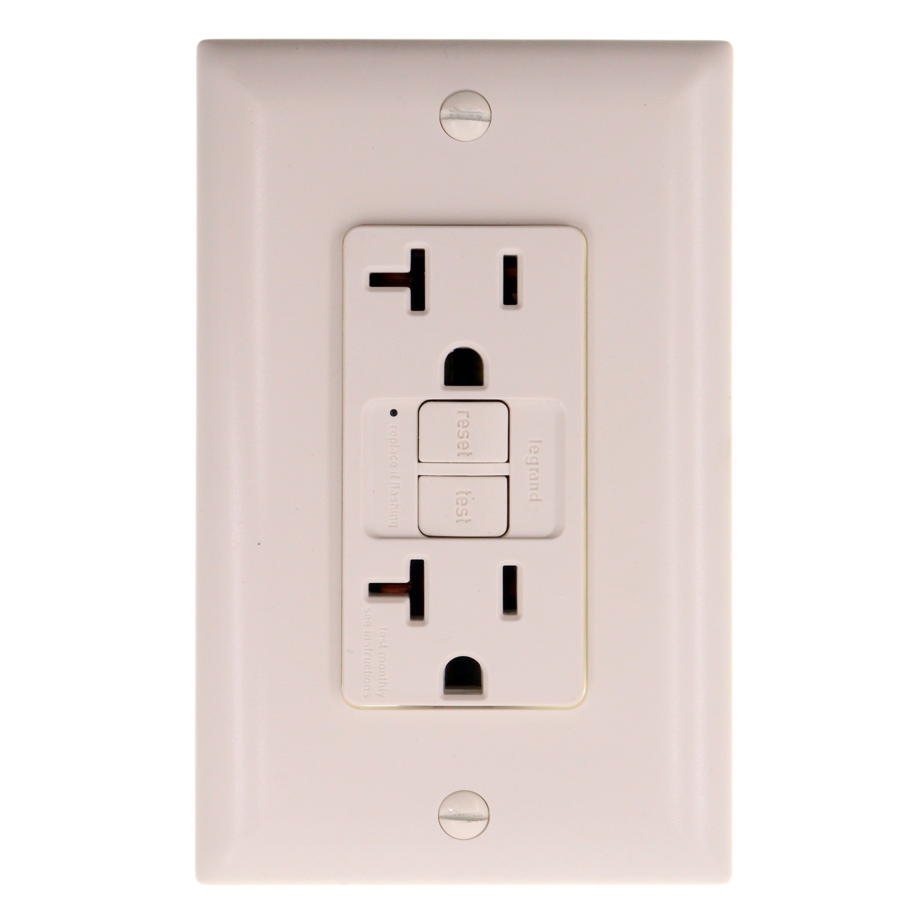 Pass & Seymour PT2097LA Plugtail GFCI Outlet, SelfTest, 20Amp, 125V