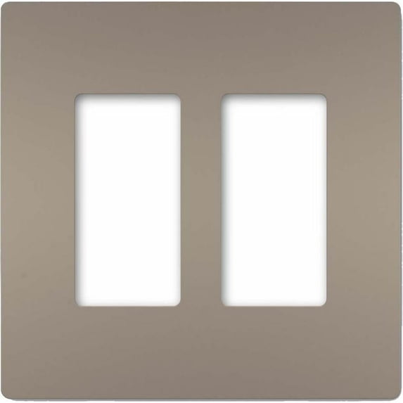 Pass & Seymour Radiant Two-Gang Screwless Wall Plate, Nickel