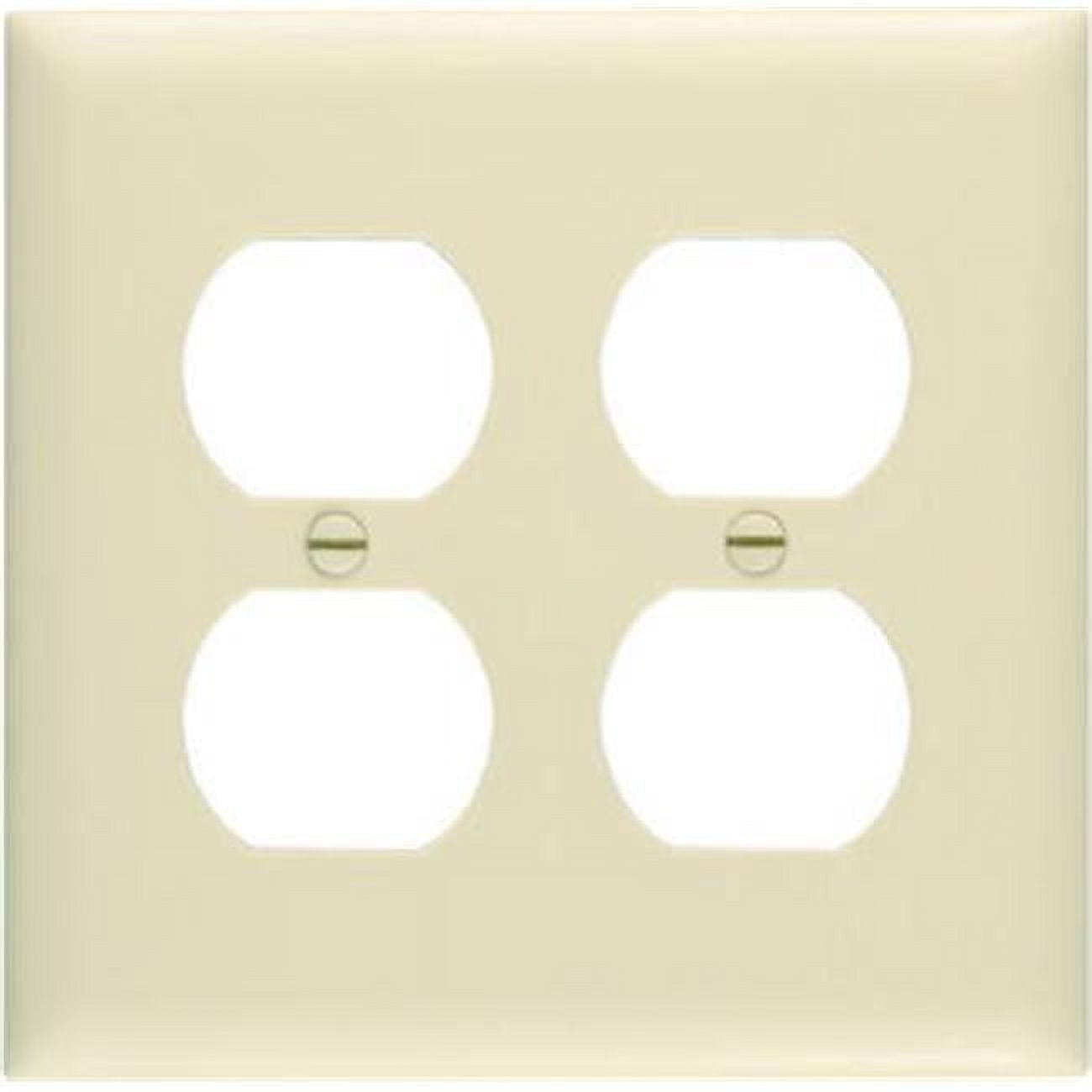 Pass & Seymour SP82IUCC30 2 Duplex Outlet Opening Urea Wall Plate&#44; Ivory - image 1 of 1