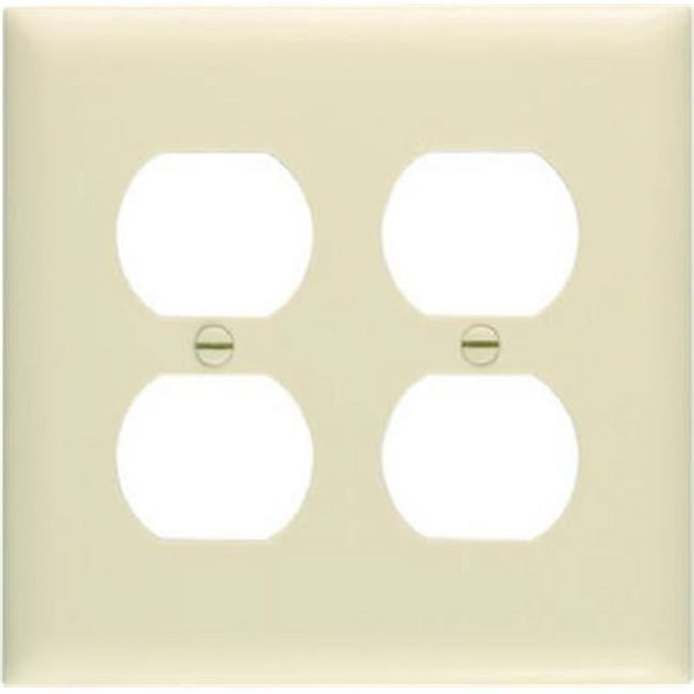 Pass & Seymour SP82IUCC30 2 Duplex Outlet Opening Urea Wall Plate&#44; Ivory