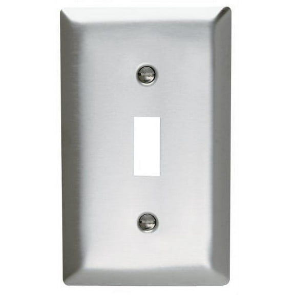 Pass & Seymour Legrand SS1 1-Gang Toggle Light Switch Wall Plate, Standard Size Cover, Stainless Steel