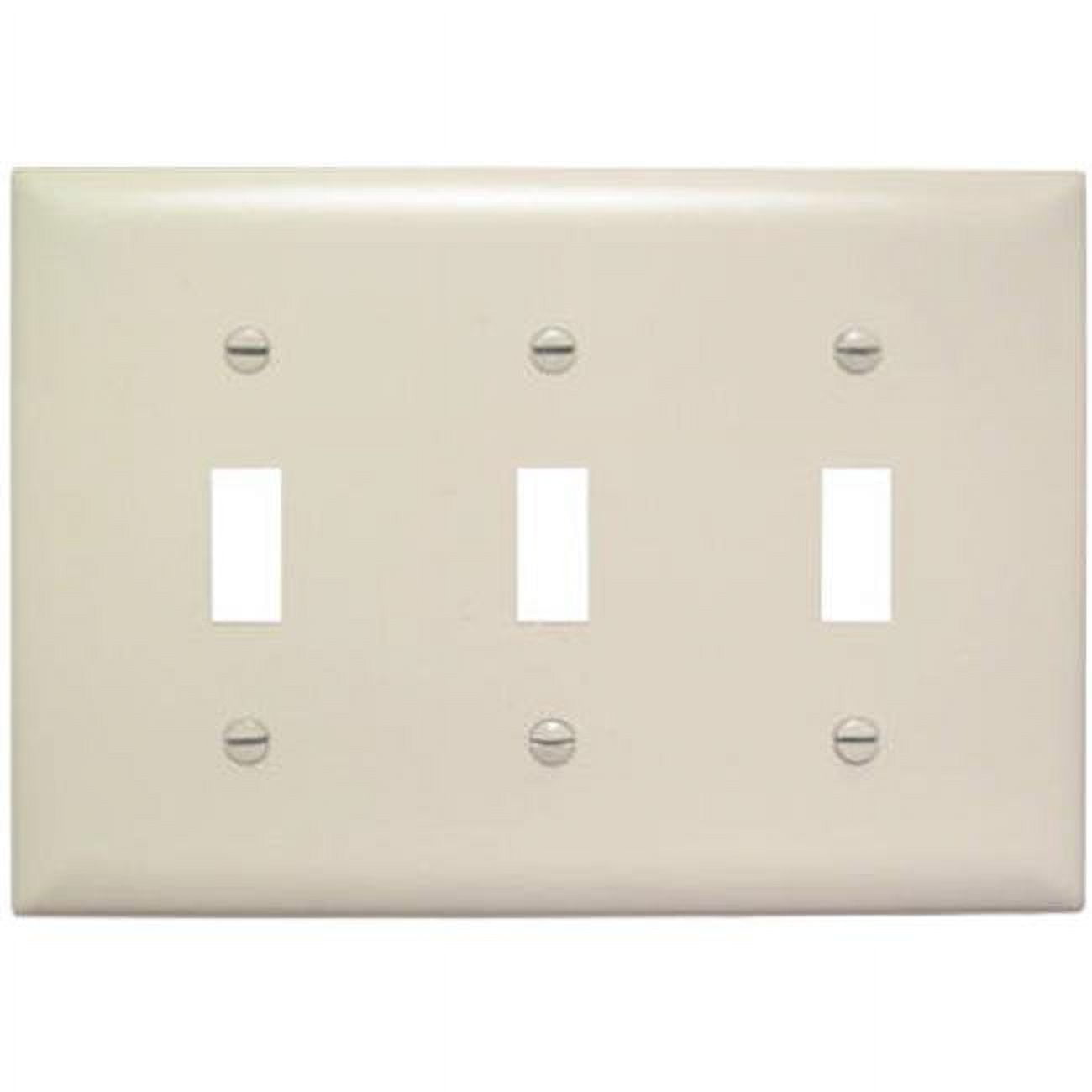 Light Almond 3-Gang Unbreakable Nylon Wall Plate