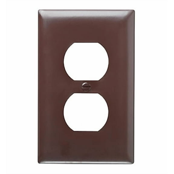 Pass and Seymour TP8 Brown Single Gang Duplex Receceptacle Wall Plate