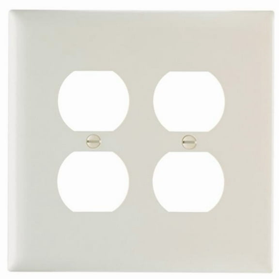 Pass & Seymour TPJ82LACC10 Wall Plate, 2 Gang, Almond