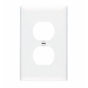 Pass and Seymour TPJ8-W White Trademaster Jumbo Single Gang Duplex Receceptacle Wall Plate