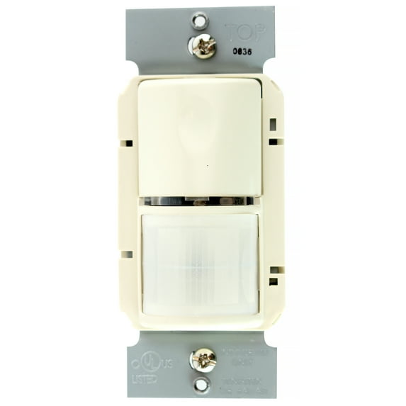 Pass & Seymour WSP200-LA PIR Wall Mount Occupancy Sensor, 120/277V, Light Almond