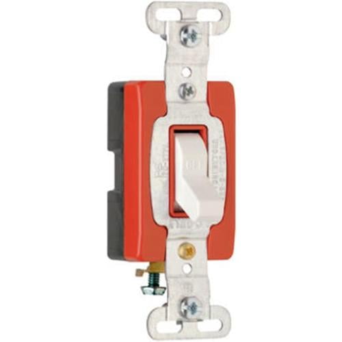 Pass & Seymour CSB20AC1WCC8 Single Pole Toggle Switch 20A White Pack of 8