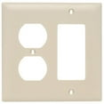 thumbnail image 1 of Pass & Seymour TP826ICC12 Nylon Wall Plate 2 Gang Ivory Pack of 12, 1 of 1
