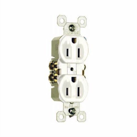 Pass and Seymour 3232-W 15A 125V 5-15R DPLX RCP
