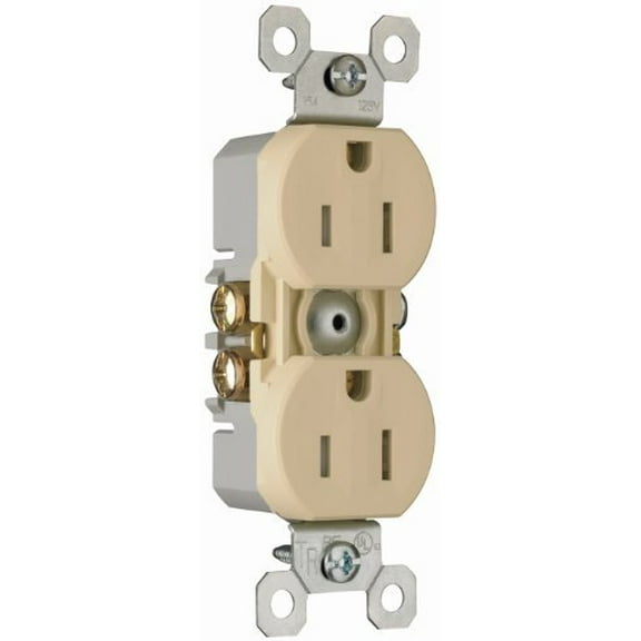 Pass and Seymour 3232R-I Ivory Tamper Resistant Duplex Receptacle 15A 125V