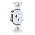 thumbnail image 1 of Pass & Seymour Legrand 5351-W Single Outlet Receptacle, Commercial Grade, Side Wired, Grounding, 20A 125V, White, 1 of 2