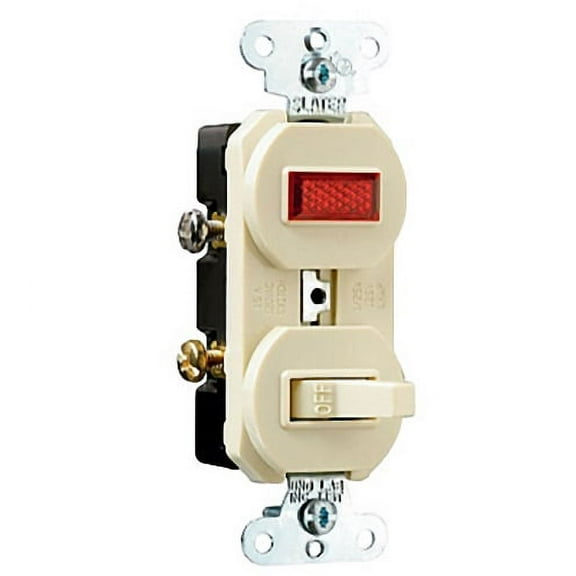 Pass and Seymour 692-I Ivory Single Pole Toggle Switch with Pilot Light