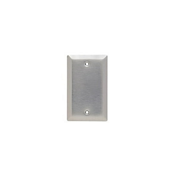 Pass and Seymour Smooth Stainless Steel Blank Single Gang Wallplate Cover SL13
