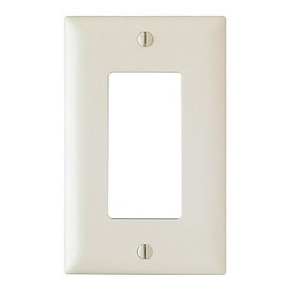 Pass & Seymour Legrand TP26-LA 1-Gang Decorator GFCI Rocker Switch Wallplate, Midway Size, Unbreakable Nylon, Light Almond