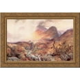 thumbnail image 1 of Pass at Glencoe, Scotland 24x19 Gold Ornate Wood Framed Canvas Art by Moran, Thomas, 1 of 2