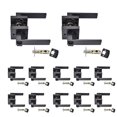 thumbnail image 1 of Passage Door Levers| 12 Pieces Black Door Levers | Modern Entrance Handle with Square Panel, Indoor Hardware for Bathroom Hallway Closet   for Closets, Hallways and Conference Rooms, 1 of 9
