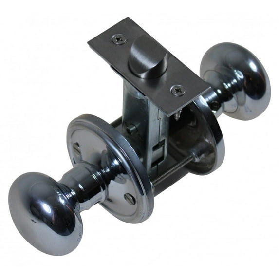 Passage Door Set 2 3/8" Backset Chrome Brass Knobs | Renovators Supply