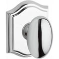 thumbnail image 1 of Passage Ellipse Knob & Traditional Arch Rose, Bright Chrome, 1 of 1