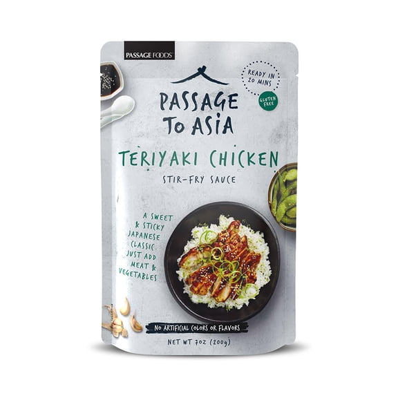 Passage Foods Passage to Asia Gluten Free Teriyaki Chicken or Veggie Stir Fry Sauce, 7 oz