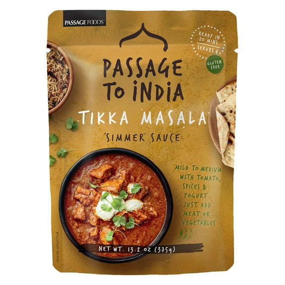 Passage Foods Passage to India Tikka Masala, 13.2 oz, Shelf Stable, Serves 4