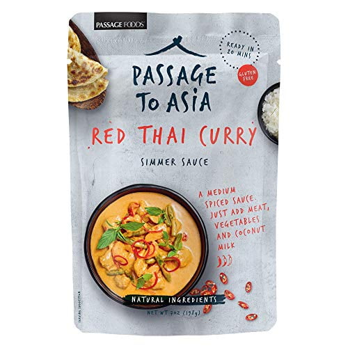 Passage Foods - Sauce Simmer Curry Red Thai Gluten Free - 7 Oz, Case of 8