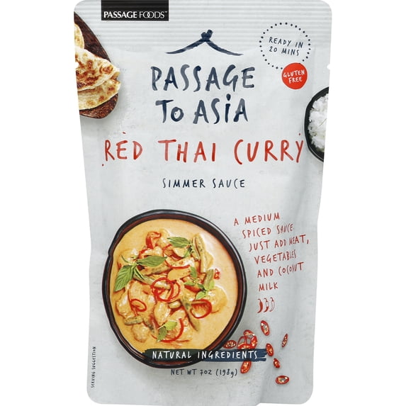 Passage Foods Summer Red Thai Curry Sauce Gluten Free 7 oz (Pack Of 8)