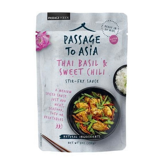 (Pack Of 8) Passage Foods Summer Thai Basil & Sweet Chili Sauce 7 Oz