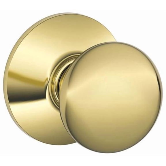 Passage Set Door Knob F10N Polished Brass