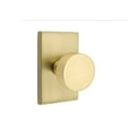 thumbnail image 1 of Passage Set, Modern Rectangle Rosette, Modern Round Knob, Satin Brass, 1 of 7
